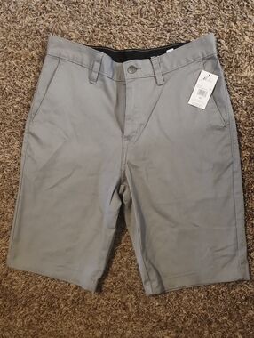 Volcom Men's Light Gray Flat Front Shorts